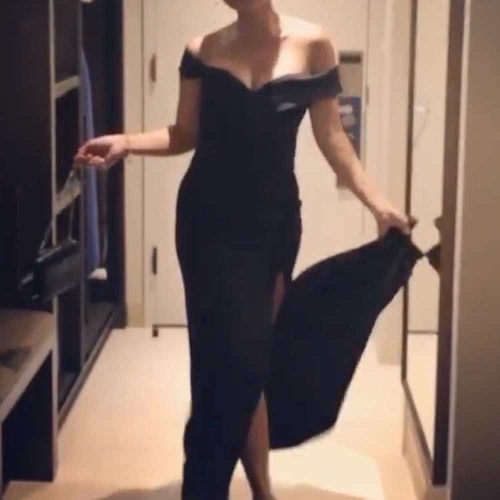 Lulu's Black Strapless Dress